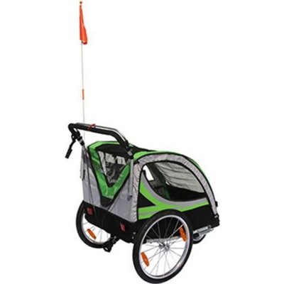 NEWTON BIKE Remorque v&eacute;lo enfant 2 places verte