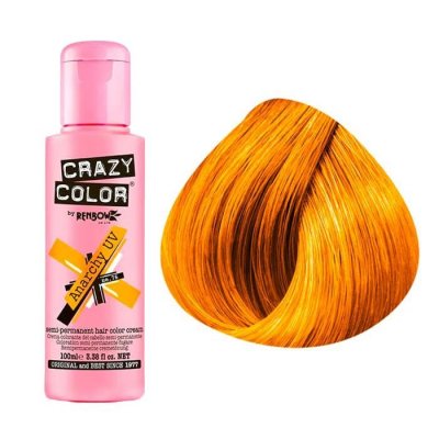CRAZY Renbow, Coloration Semi-Permanente 76 - Anarchy Uv 100ml, Femme Orange