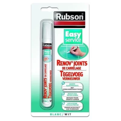 RUBSON R&eacute;novateur Joint Carrelage Blanc 7ml  - Le Tube De 7ml