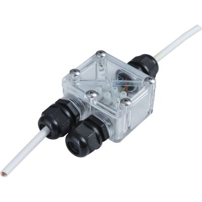 HEITRONIC R&eacute;partiteur 2x 230 V 4 cm  21041 transparent