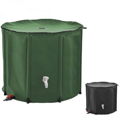 LINXOR R&eacute;servoir souple, r&eacute;cup&eacute;rateur d'eau de pluie pliable - 1000 L - Vert