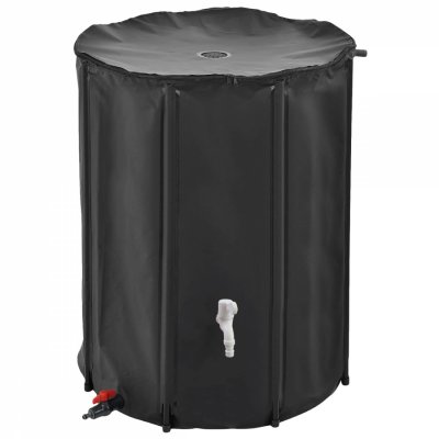 LINXOR R&eacute;servoir souple, r&eacute;cup&eacute;rateur d'eau de pluie pliable - 500 L - Noir