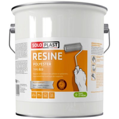 SOLOPLAST R&eacute;sine polyester &Eacute;co  Cond.: Pot de 5 kg sans durcisseur