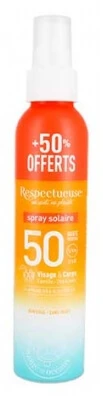 RESPECTUEUSE  Spray Solaire SPF50 150 ml - Flacon-Vaporisateur 150 ml