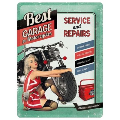 GENERIQUE Retro Plaque m&eacute;tal Pin-up