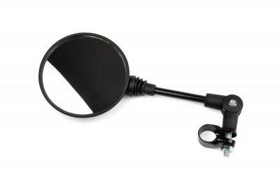 VPARTS R&eacute;troviseur rond &Oslash;116 noir fixation collier