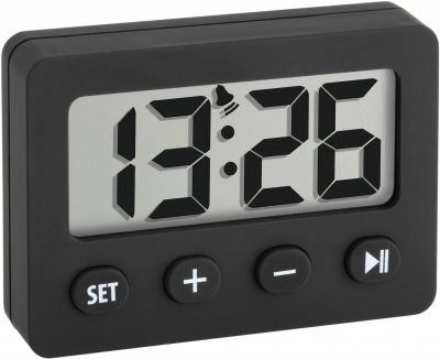 TFA R&eacute;veil &agrave; quartz 60-2014-01 noir 