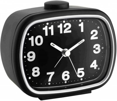 TFA R&eacute;veil &agrave; quartz  Dostmann 60.1017.01 noir Fluorescent aiguilles 