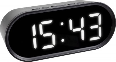 TFA DOSTMANN R&eacute;veil &agrave; quartz  60.2025.01 noir