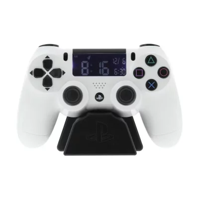 PALADONE R&eacute;veil manette PlayStation blanche avec &eacute;cran LCD r&eacute;troverse
