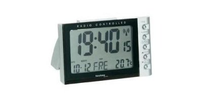 TECHNO LINE R&eacute;veil radiopilot&eacute;(e)  WT 188 argent, noir 