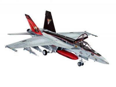 REVELL  kit de mod&egrave;les F/A-18E Super Hornet 1:144 gris 63 pi&egrave;ces