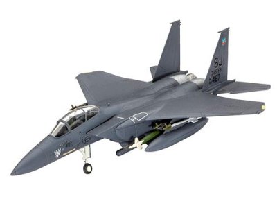 REVELL  kit mod&egrave;le F-15E Strike Eagle & Bombs 1:144 gris 70-pi&egrave;ces