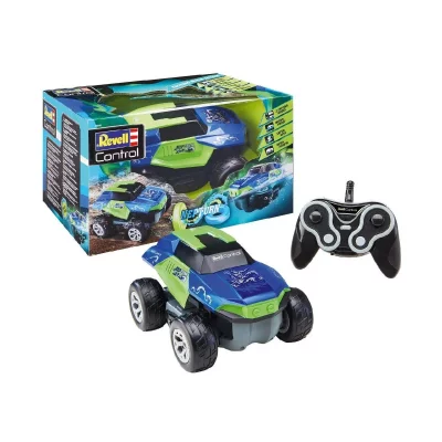 REVELL  RC Stunt Car Nepturn bleu/vert 2,4 GHz 17,7 x 17,7 cm