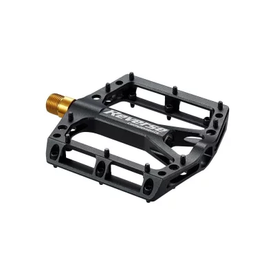 REVERSE COMPONENTS Reverse paire de pedales plates black one titanium noir noir