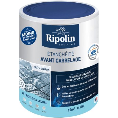 RIPOLIN Rev&ecirc;tement Etanch&eacute;it&eacute; Avant-Carrelage - Mat - 0,75L 
