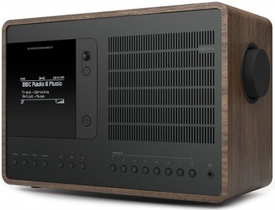 Revo superconnect radio internet walnut/aluminium/noir