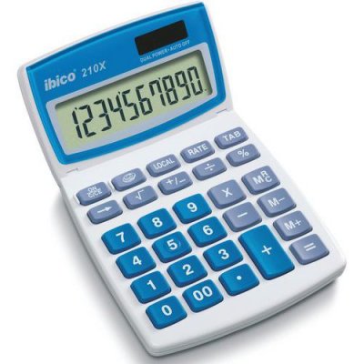 IBICO Rexel  210X Calculatrice de Bureau Blanc/Bleu