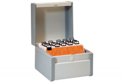 VALR Rexel rexel bo&icirc;te &agrave; fiches, format a6 oblong, en plastique, gris noir