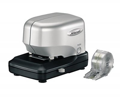 REXEL  Stella 30 Agrafeuse Electrique &agrave; Cartouche Argent/Noir 2101197