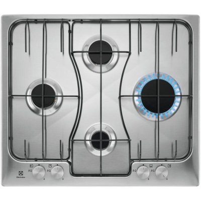 ELECTROLUX Rgg 6243 lox plaque Acier inoxydable Int&eacute;gr&eacute; (placement) Gaz 4 zone(s) - 