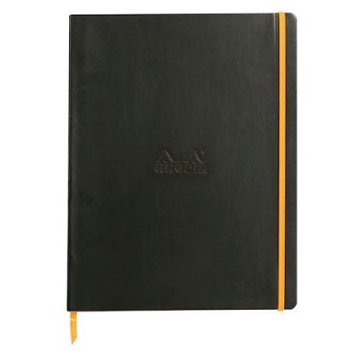 RHODIA  Cahier Souple Black A4+ Lign&eacute; 160p Pap Ivoire 90g