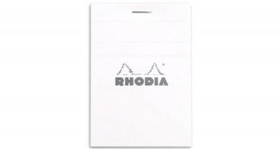 RHODIA  Lot de 10 Blocs agraf&eacute; No. 11, format A7, quadrill&eacute; 5x5, blanc