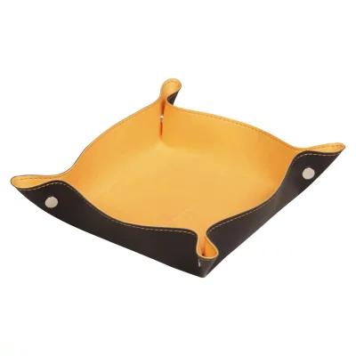 RHODIA rama vide-poche r&eacute;versible simili cuir italien O&B r&eacute;versible 12x12x4,5 cm - Noir - Lot de 2