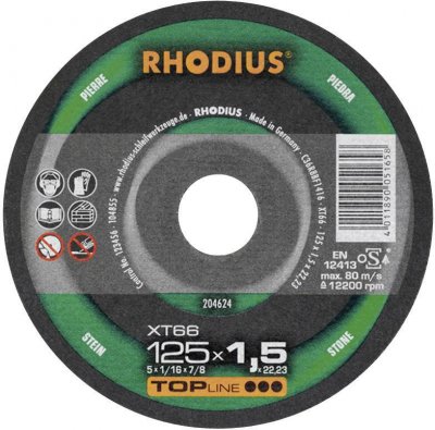 RHODIUS  - disque &agrave; tron&ccedil;onner &Oslash;125MM XT67 204624
