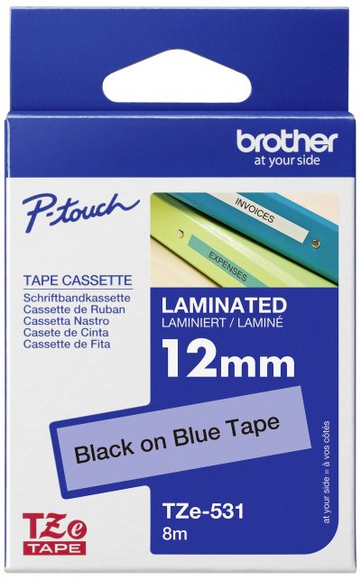 BROTHER Ribbon 12mm/8M blk/blue std