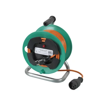 RIBIMEX Ribiland - enrouleur &eacute;lectrique 25m/3x1,5 pied plastique - preej25315v