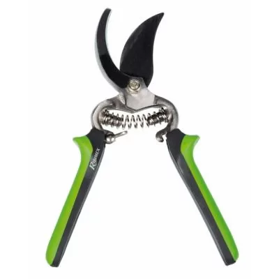 RIBIMEX  - S&eacute;cateur forg&eacute; 8'' lames courbes poign&eacute;es gain&eacute;es bi-mati&egrave;re