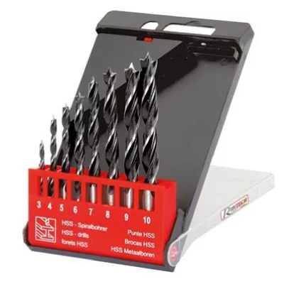 RIBIMEX Ribitech - Coffret de 8 forets bois de 3 &agrave; 10mm