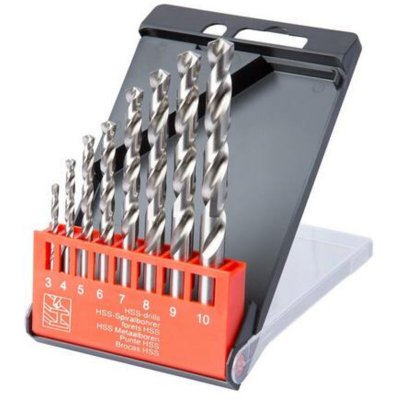 RIBIMEX Ribitech - Coffret de 8 forets m&eacute;tal acier HSS M2 - PRFE8HSSM2/V