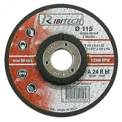 RIBIMEX Ribitech PRDAEA115 Disque d'&eacute;bavurage en acier 115 x 6,4 x 22,2 mm
