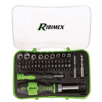 RIBITECH &nbsp;&ndash;&nbsp;prtour65/M porte-embouts en mallette avec 65&nbsp;embouts