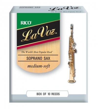 D ADDARIO RICO RIC10MS - Anches La Voz saxophone soprano, force Medium-Soft, bo&icirc;te de 10