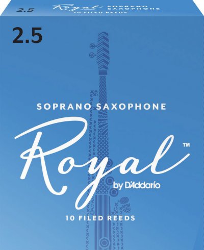 D ADDARIO RICO Rico Anches Rico Royal pour saxophone soprano, force 2.5, pack de 10