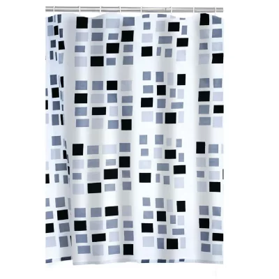 RIDDER  Aquamod 140320 Rideau de douche textile Noir/gris 180 x 200 cm