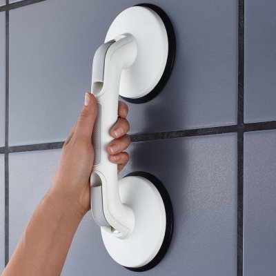 VIDAXL RIDDER Barre d'appui &agrave; ventouse Premium Blanc 12,5 cm 80 kg A0243301