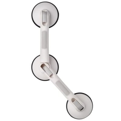 VIDAXL Ridder - Barre d'appui angulaire &agrave; ventouse Premium Blanc Blanc