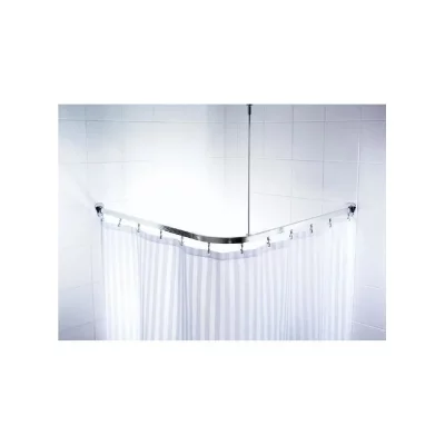 RIDDER  Barre de douche coulissantes + crochets - 90 x 90cm - Aluminium Poli Argent