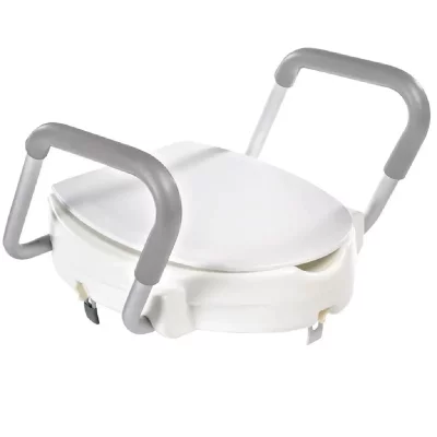 RIDDER  Si&egrave;ge de toilette avec barre de s&eacute;curit&eacute; Blanc 150 kg A0072001
