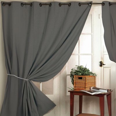 Rideau 100% Occultant Ignifug&eacute; M1 Non Feu Gris - Gris - 140 x 260 cm