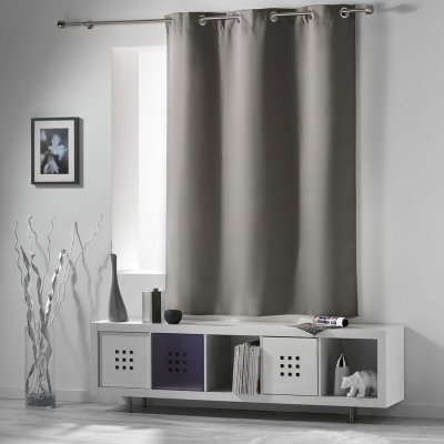 Rideau 90 % Occultant Radiateur Petite Hauteur - Perle - 135 x 180 cm