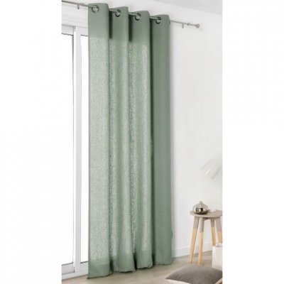 Rideau Authentique en 100% lin - Vert d'eau - 135 x 260 cm