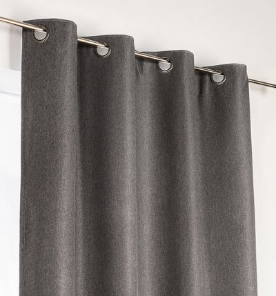 Rideau d'ameublement 100% occultant - Gris anthracite - 140 x 240 cm
