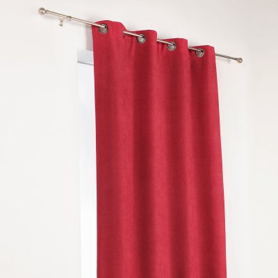 Rideau d'isolation 8 oeillets ALASKA rouge L.140 x l.260 cm