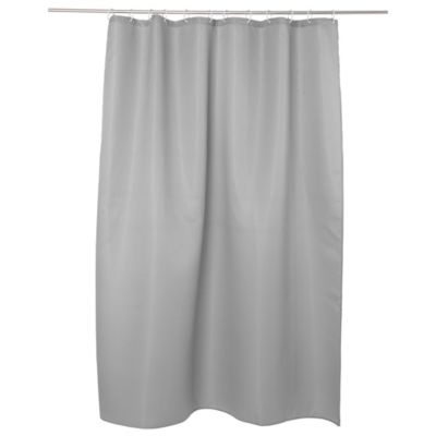 FIVE Rideau de douche Gris d&eacute;co Nid d'abeille 180 x 200 anneaux inclus