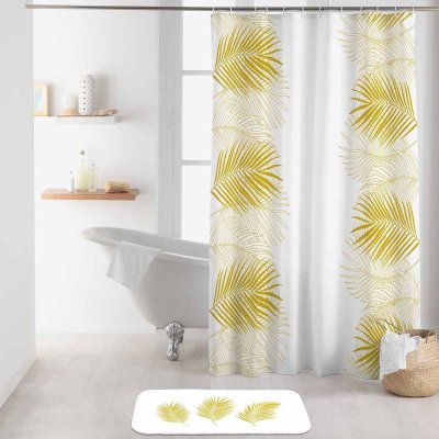 DOUCEUR D INTERIEUR Rideau de Douche Imprim&eacute; Orbella 180x200cm Blanc